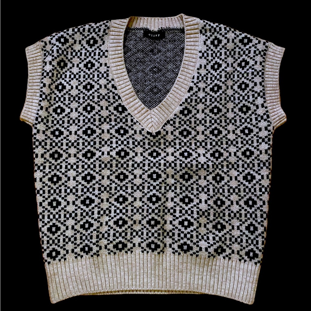 Knitted Sweater Vest  with deep V Neckline for men and/or women.